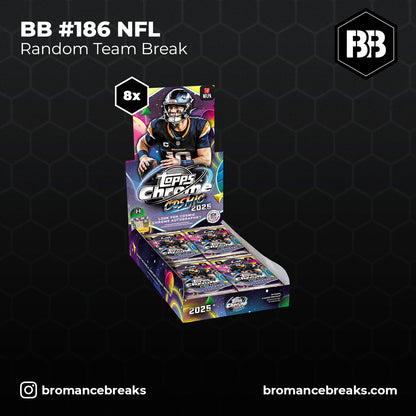 BB Break #186 / Topps Cosmic Chrome NFL FULL Case Hobby Box Break (8x Hobby) / RTB (Random Team Break)