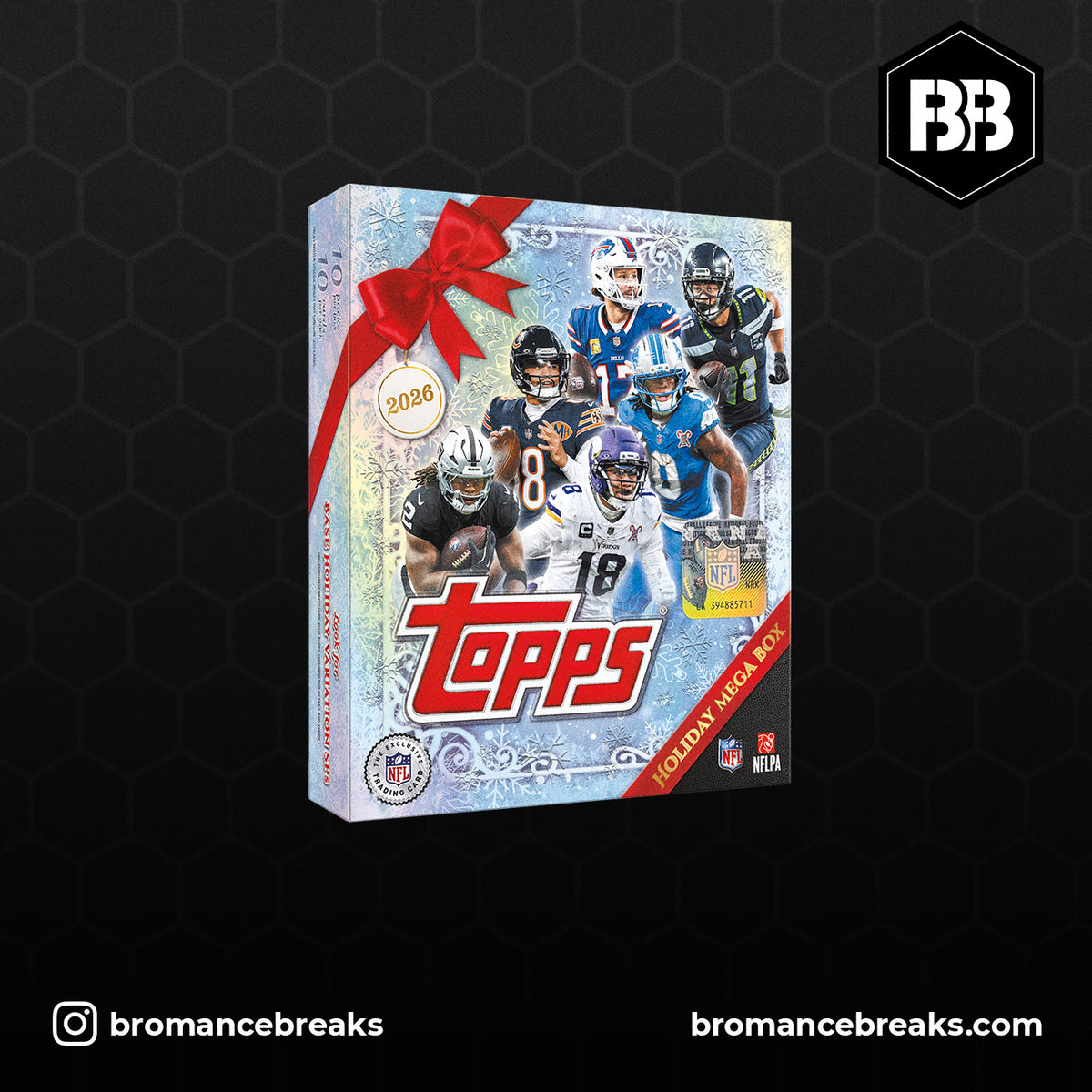 2026 Topps Holiday NFL Mega Box SEALED nach Hause
